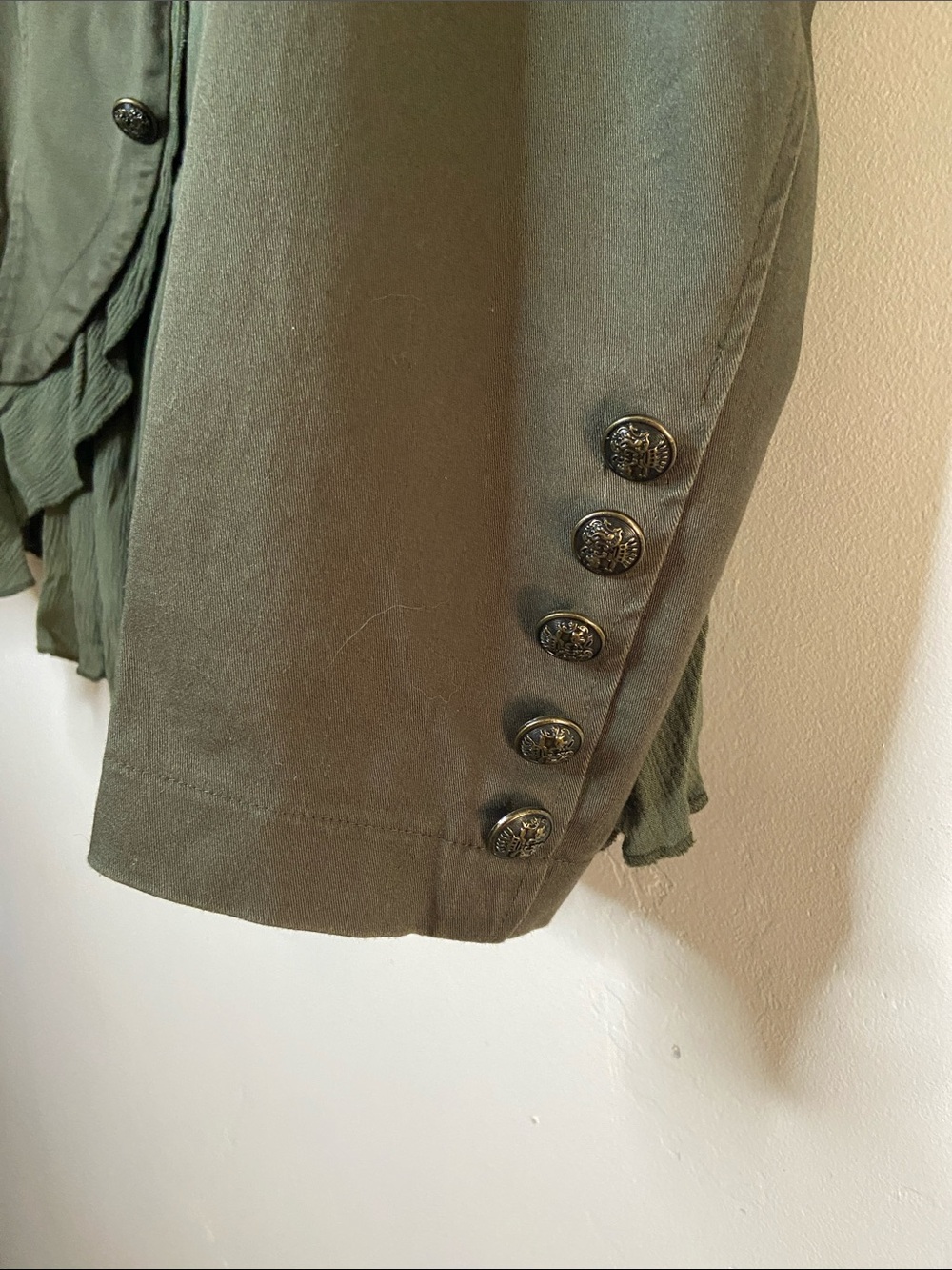 Torrid Olive Green open front lined jacket - Picture 5 of 8